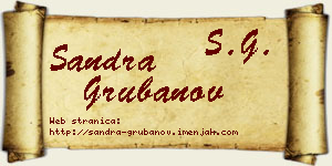 Sandra Grubanov vizit kartica